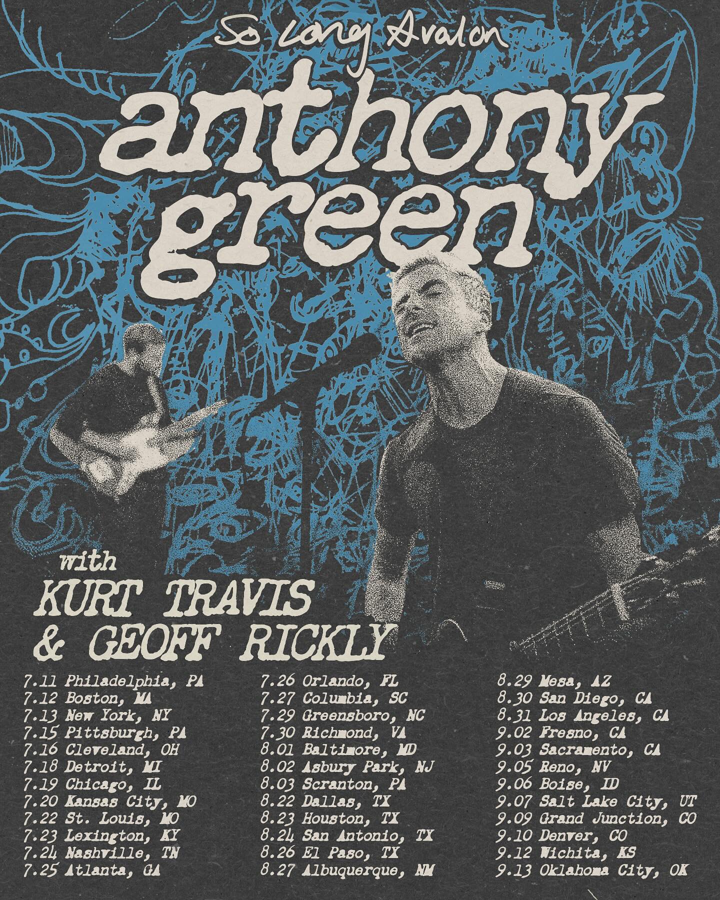 Kurt Travis So Long, Avalon Tour Poster